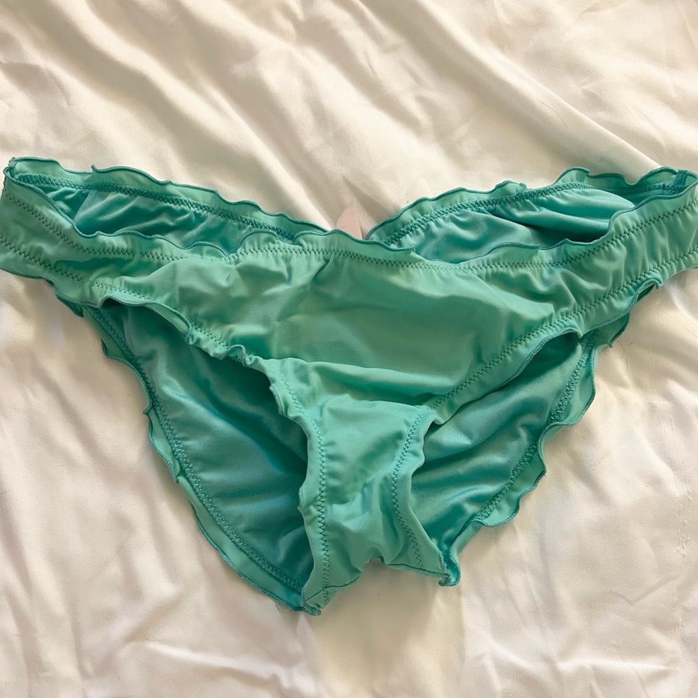 Victoria’s Secret Scrunch Bikini Bottoms Teal M